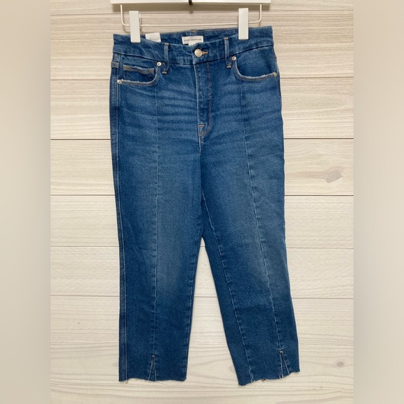 Good American Women's Blue Denim Good Curve Straight Jeans Indigo 461 size 4/27 - Picture 5 of 11